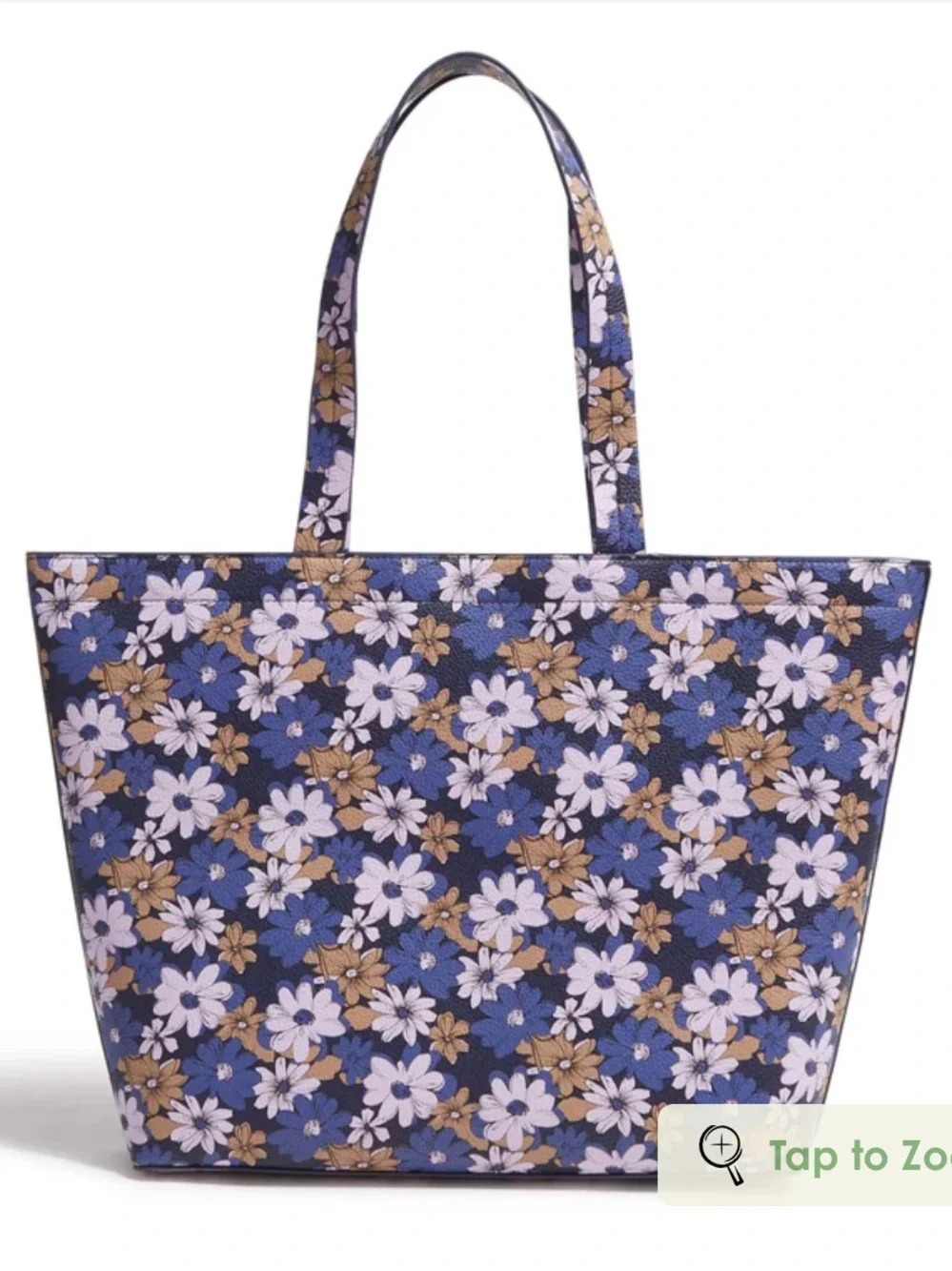 Brand New Vera Bradley Faux Leather East West Tote – Trellis Floral